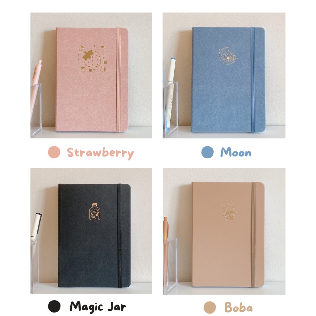 Sổ tay bìa da cao cấp a5 160 trang - dot grid notebook 160 gsm
