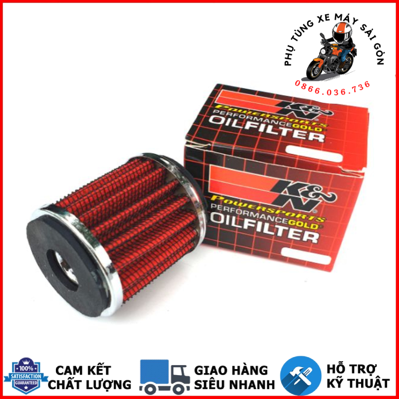 Lọc nhớt thép KN dùng cho xe Yamaha, Exciter, Sirius, Jupiter