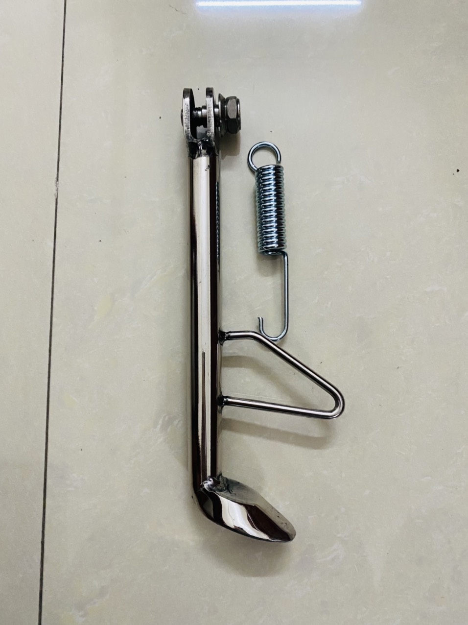 Chân chống inox 304 hàng đặc sịn cực dầy dặn + tặng kèm ốc lò xo lắp wave 110cc/ wave 50/100cc, future,wave blade...
