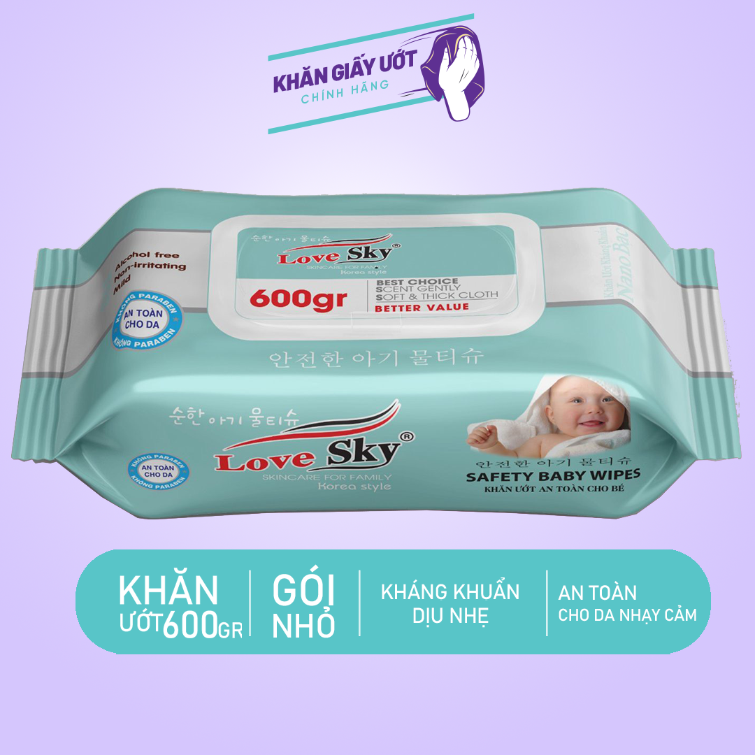 All-in-one multifunctional baby wipes, love Sky nano silver alcohol-free