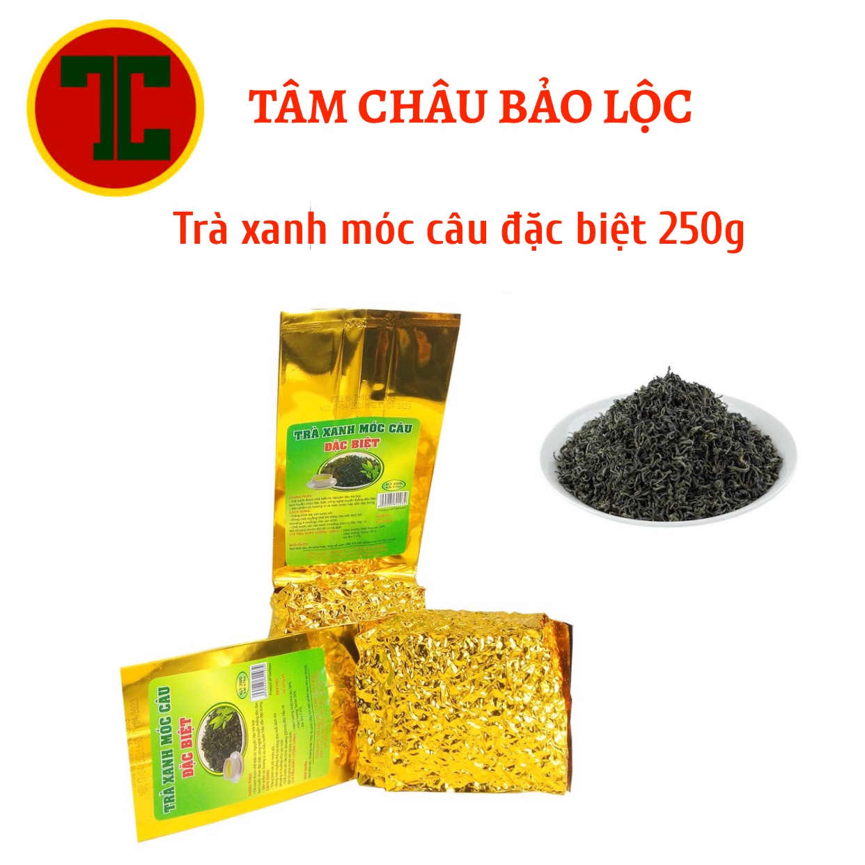 Tâm Châu - Trà Xanh Móc Câu đặc biệt 250g - trà nõn tôm Bảo Lộc