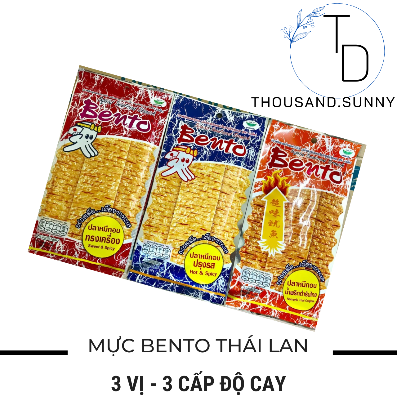 Mực bento thái lan