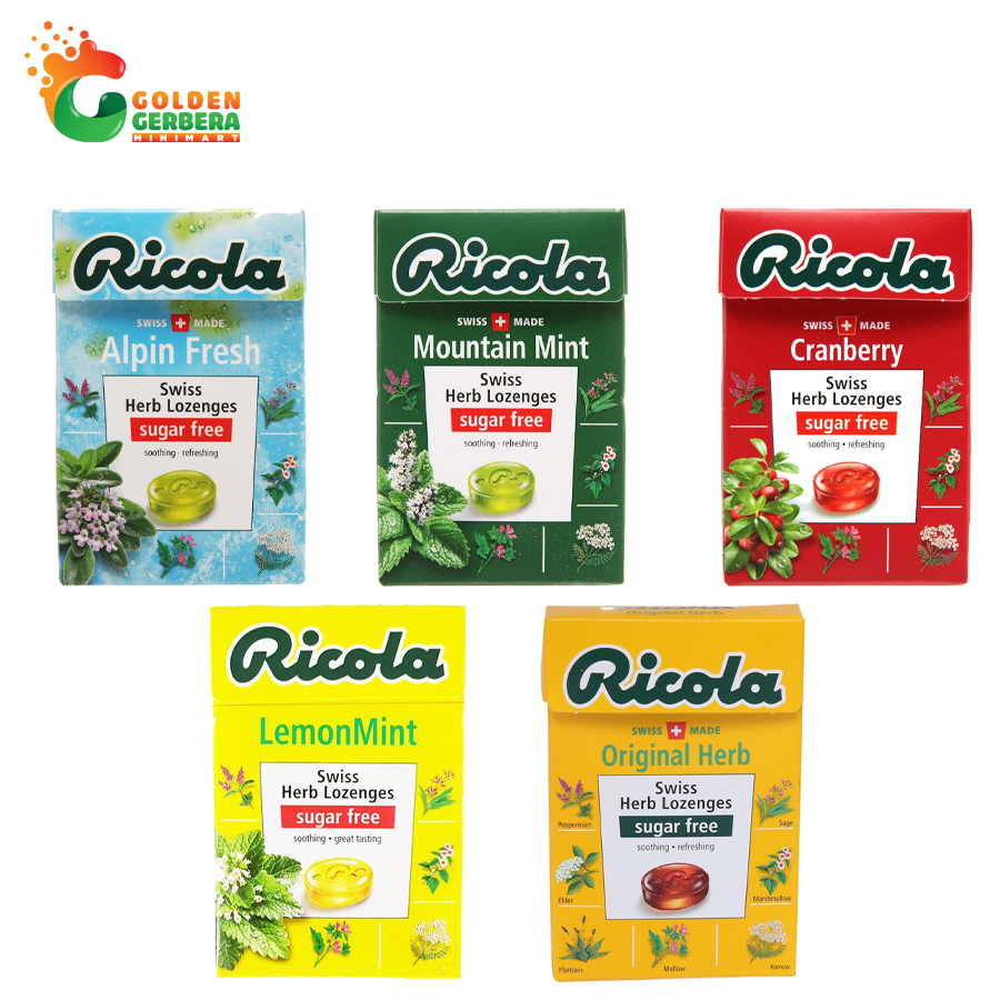 Kẹo Ngậm Ricola Sugar Free 40g Nhiều Vị