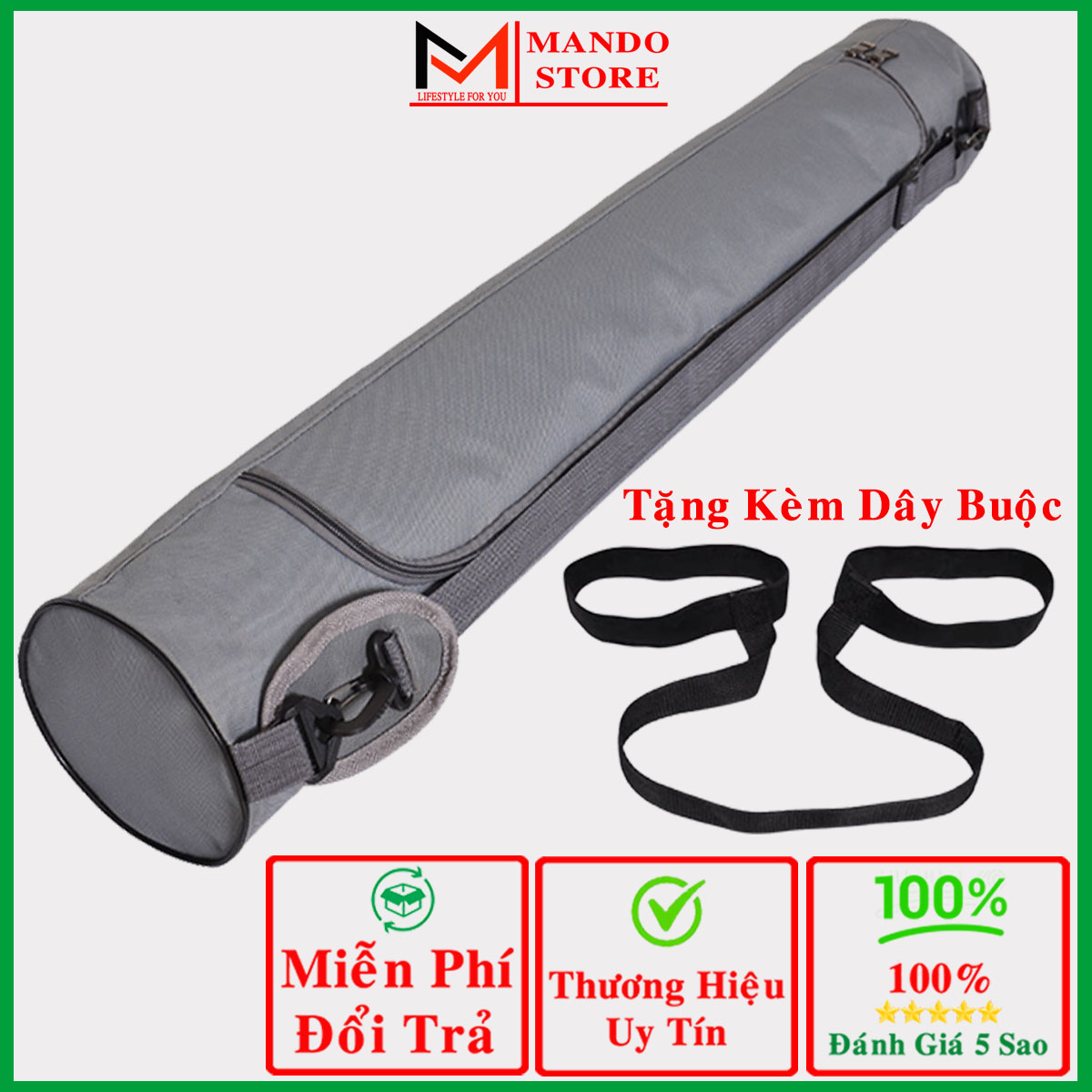 Túi Đựng Thảm Yoga Cao Cấp - Chọn Size (Vừa thảm 6mm , 8mm, thảm PU)+ Dây Buộc Thảm Tập Yoga
