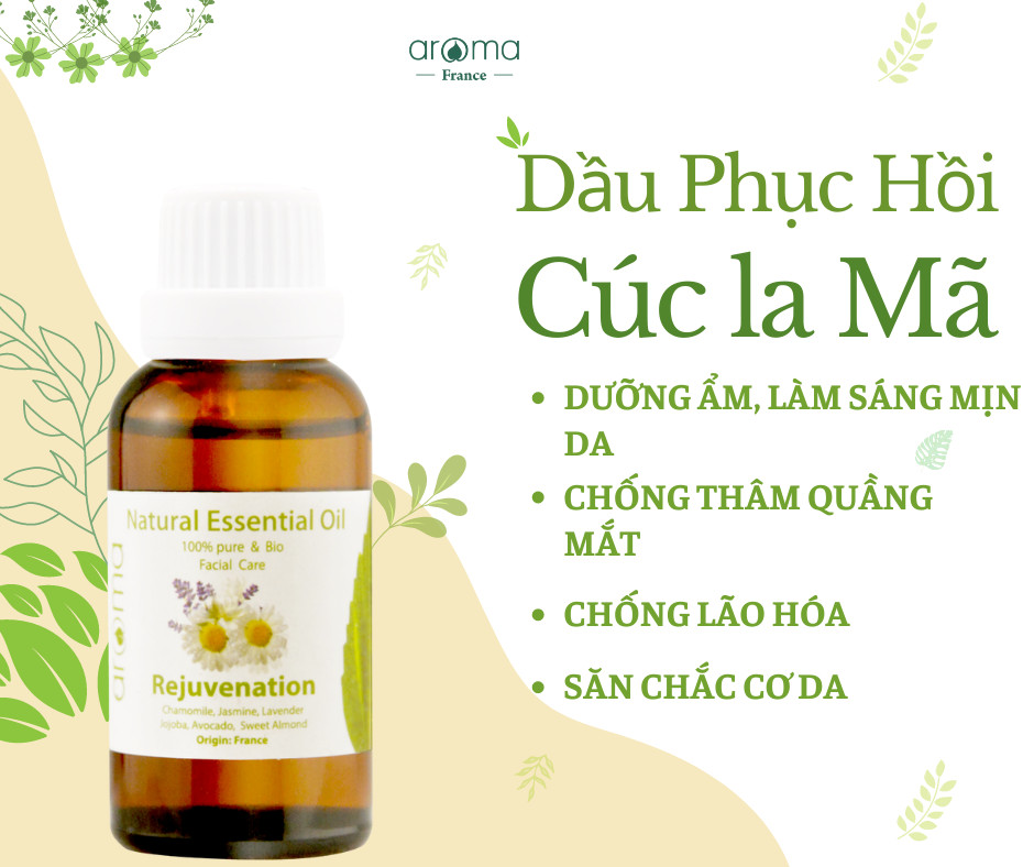 Dầu dưỡng da Mặt Aroma Cúc La Mã Sáng da chống thâm quầng, chống lão hóa 30ml - 100ml
