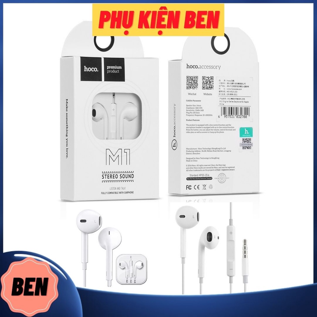 Tai nghe hoco m1- ta inghe nhét tai jack 3,5mm- âm thanh cực hay
