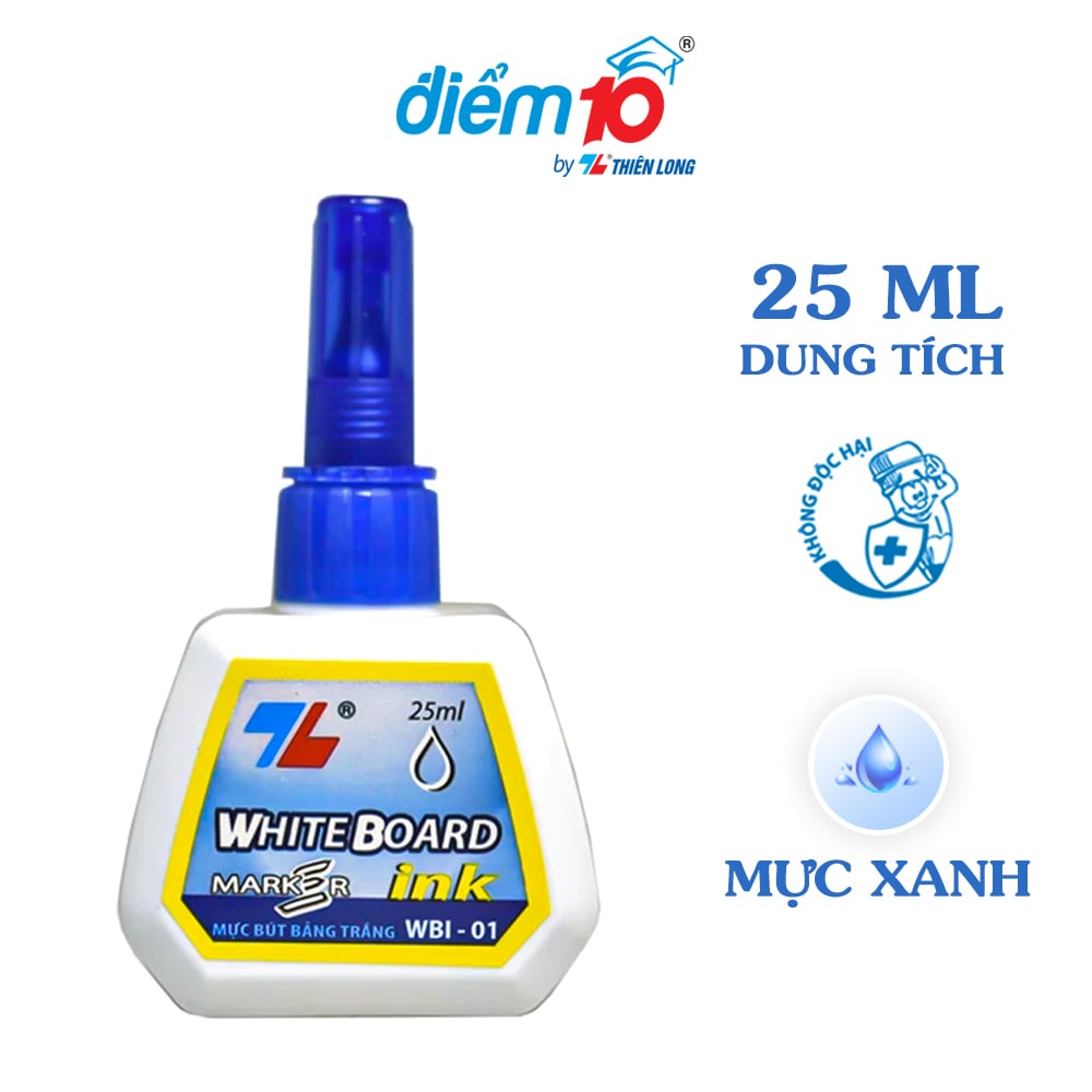 Hộp Mực Bút Lông Bảng Thay được 6 Cây Bút Mực bút lông bảng Thiên Long WBI-01 dùng để bơm mực cho các loại bút lông lông bảng
