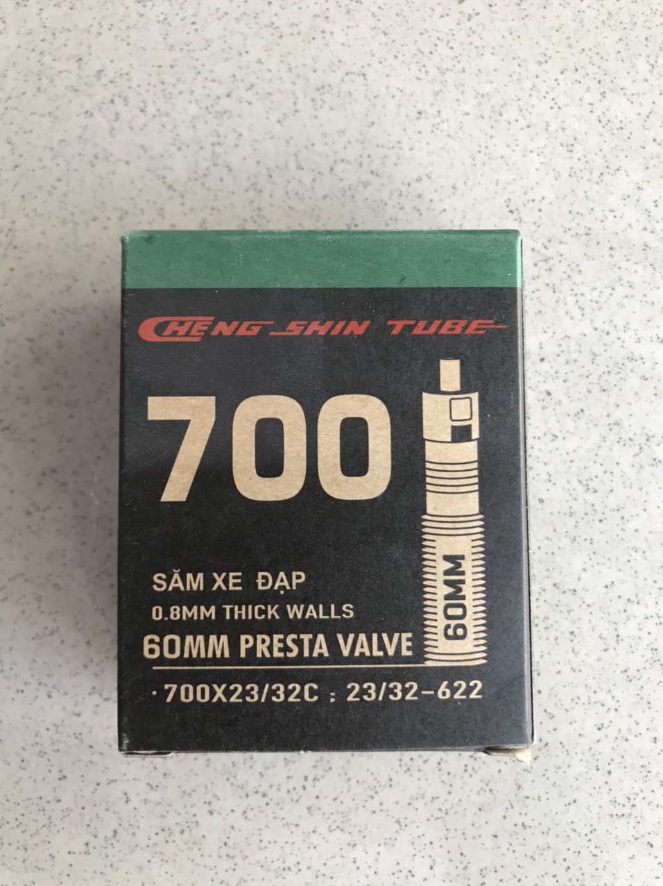 Săm ruột xe đạp cheng shin tube 700-23/32c fv 60l van hạt gạo chính hãng