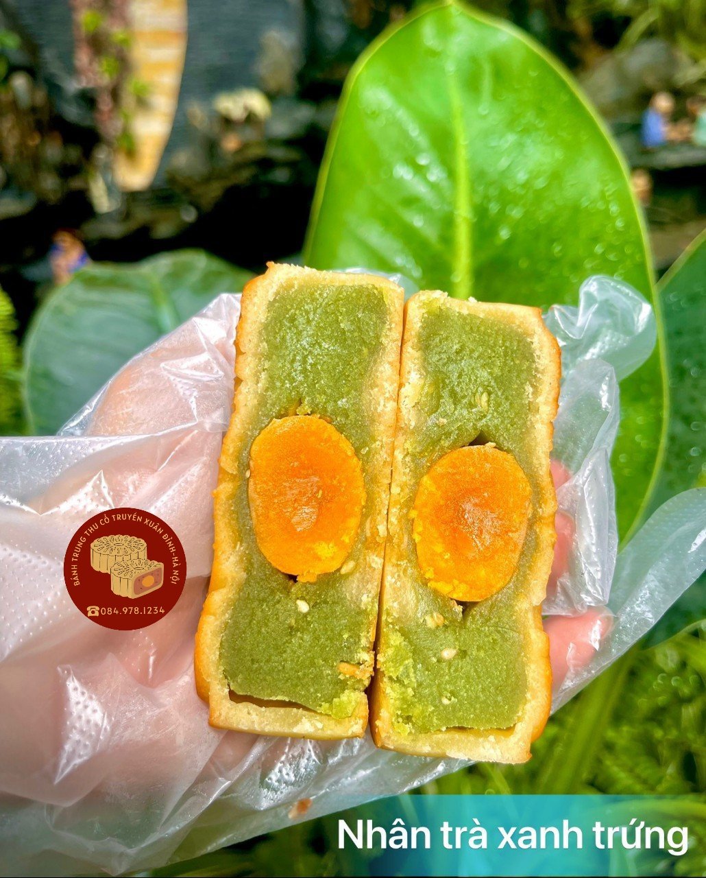Bánh trung thu nhân trà xanh trứng muối