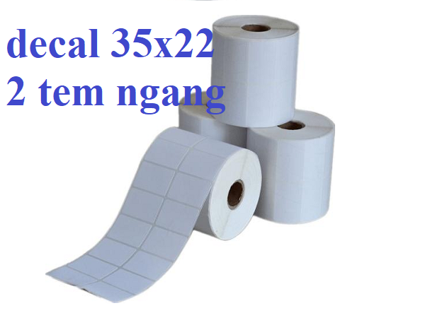 Giấy decal in mã vạch 2 tem , decal nhiệt 35x22 70x22 72x22