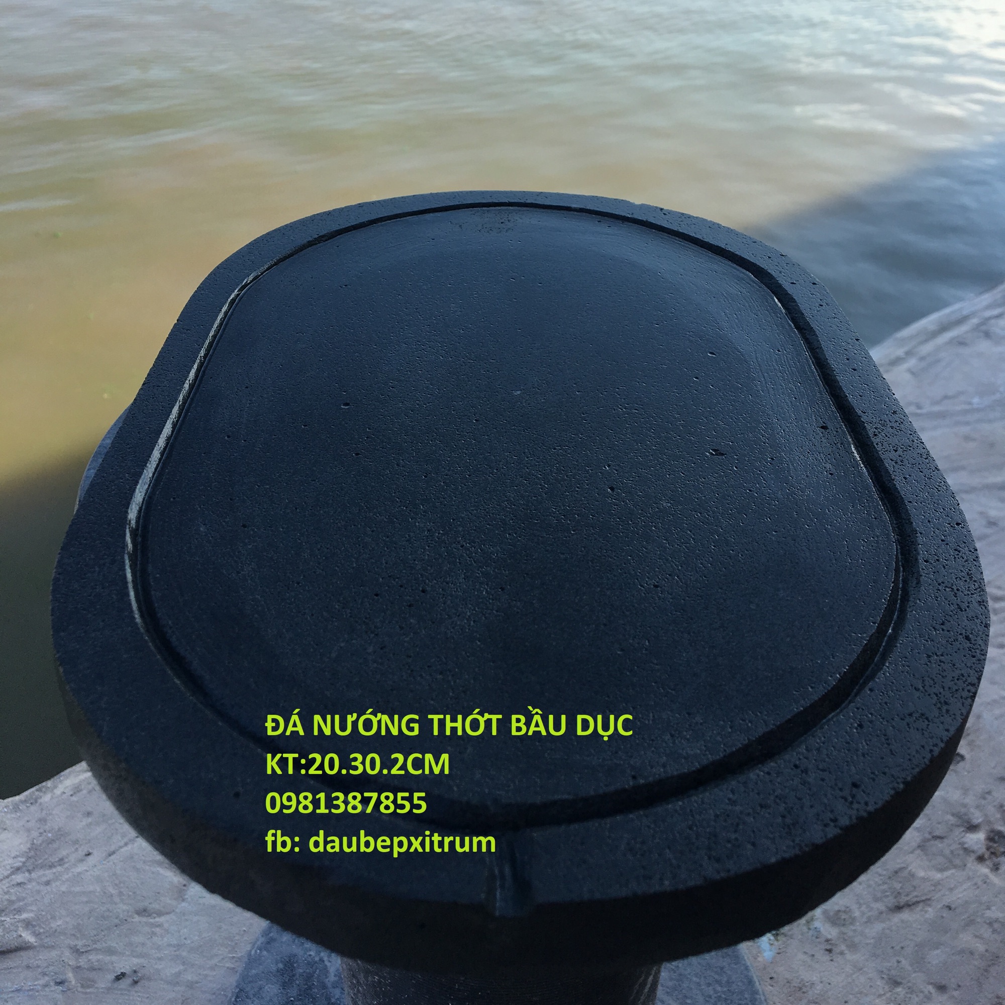 Đá nướng thịt đá nham thạch bầu dục 20x30