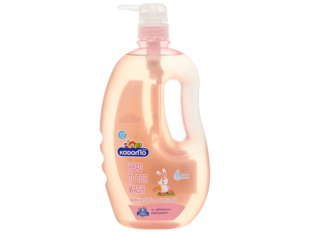 Dầu tắm gội trẻ em Head to toe Pink Hanabaki 800ml