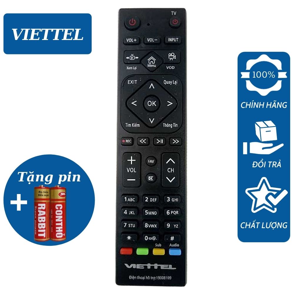 Điều khiển, Remote Tivi VIETTEL chính hãng giá rẻ