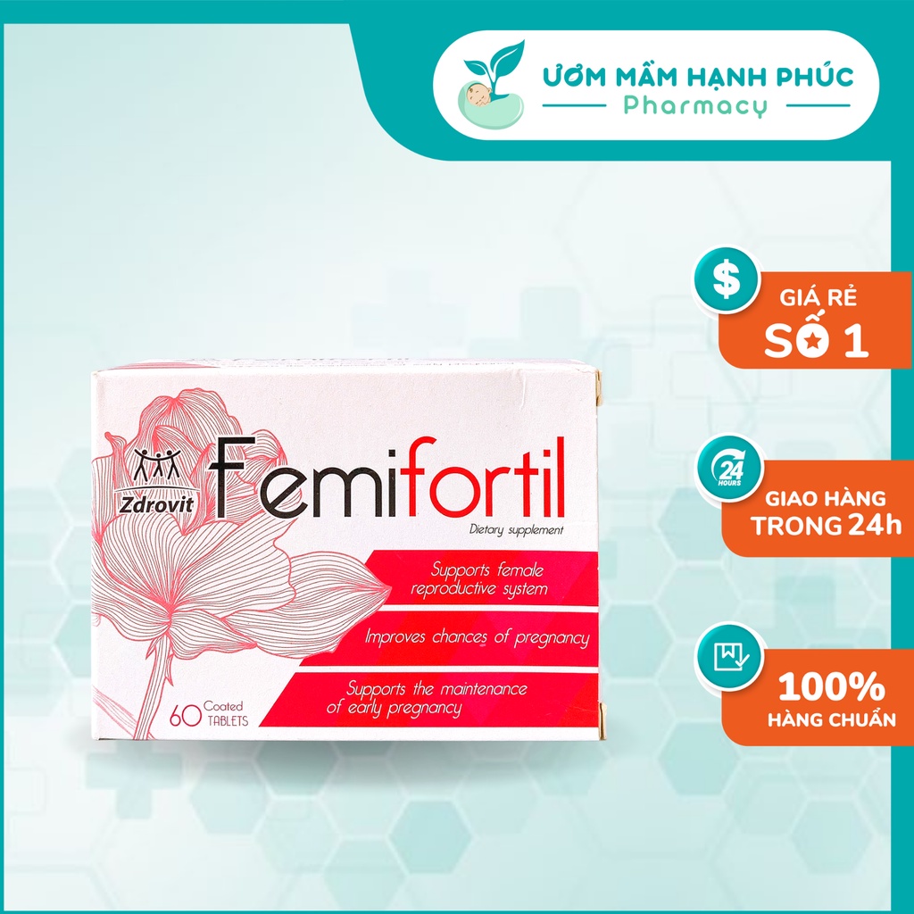 Femifortil tăng thụ thai, hỗ trợ vô sinh - hiếm muộn, tăng thụ thai tự nhiên