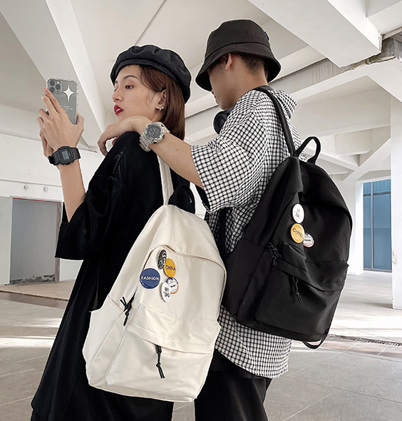 Balo trơn basic nhiều màu kiểu dáng thời trang hàn quốc chất liệu chống nước - balo đi học đi chơi