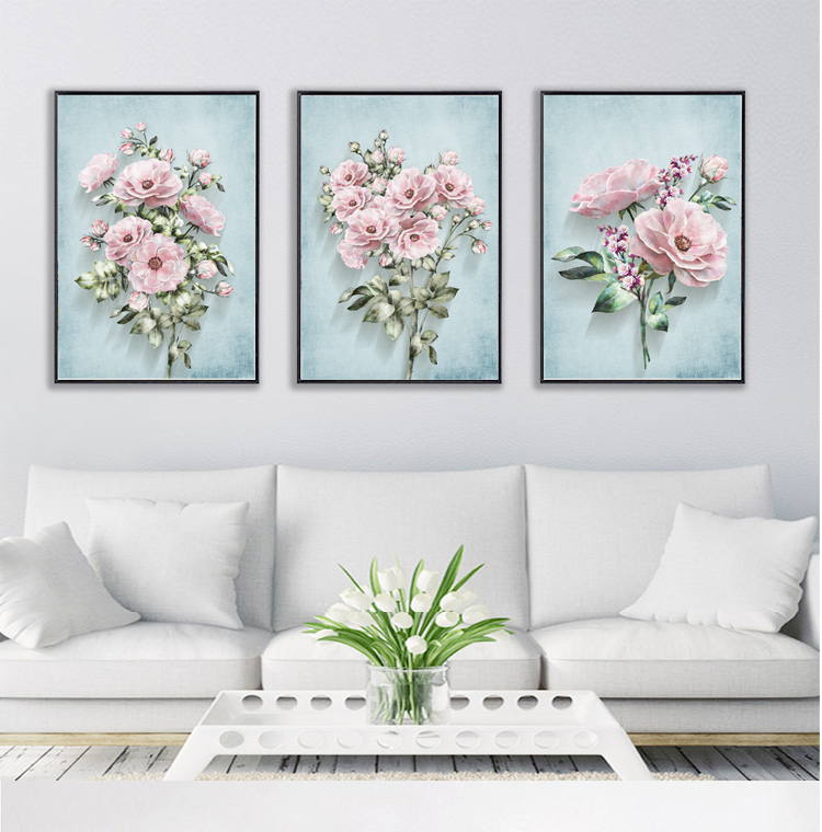[HCM]Tranh treo tường Canvas trang trí nhà cửa giá rẻ- 70714- Hoa hồng nở rộ