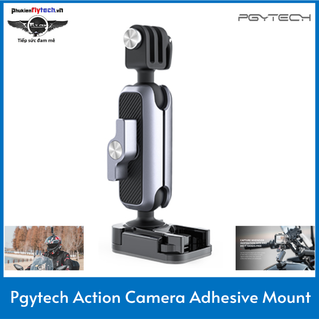 Phụ kiện đế dán cho Action Camera - PGYTECH ACTION CAMERA ADHESIVE MOUNT - PGYTECH - Giúp lắp đặt, dán vào bền mặt để quay phim chụp ảnh, phù hợp dán lên mũ bảo hiểm, kính - Chắc chắn, bền bỉ, linh hoạt