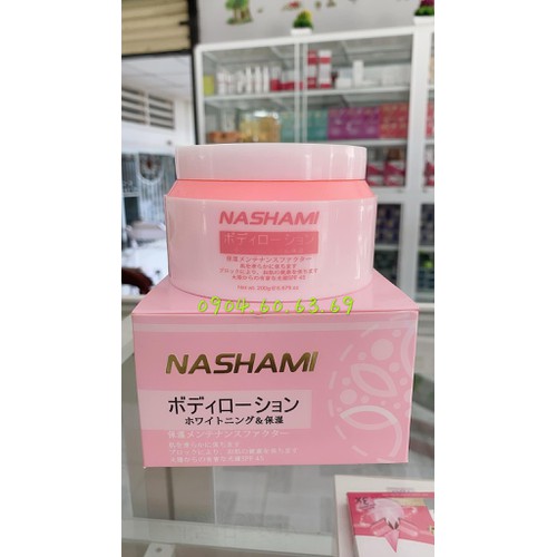 Kem Body Dưỡng Trắng Da Toàn Thân ĐÔNG TRÙNG HẠ THẢO NASHAMI 200G