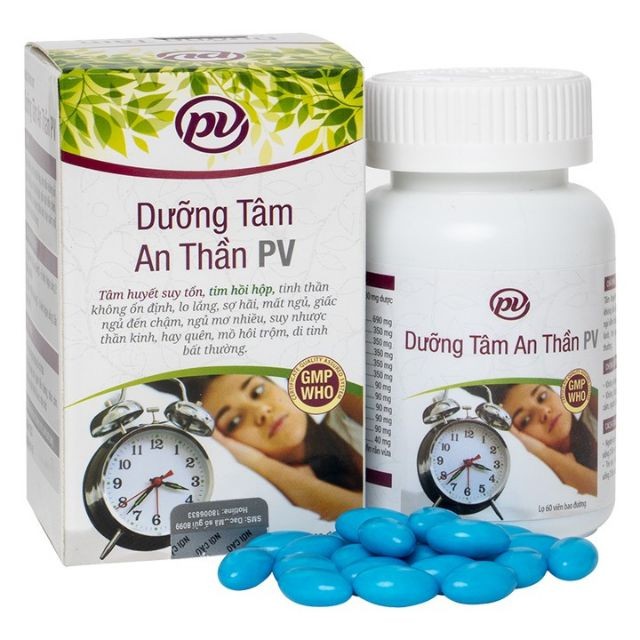 Dưỡng tâm an thấn pv - lọ 60 viên - giảm stress -giảm lo âu - tạo giấc ngủ sâu