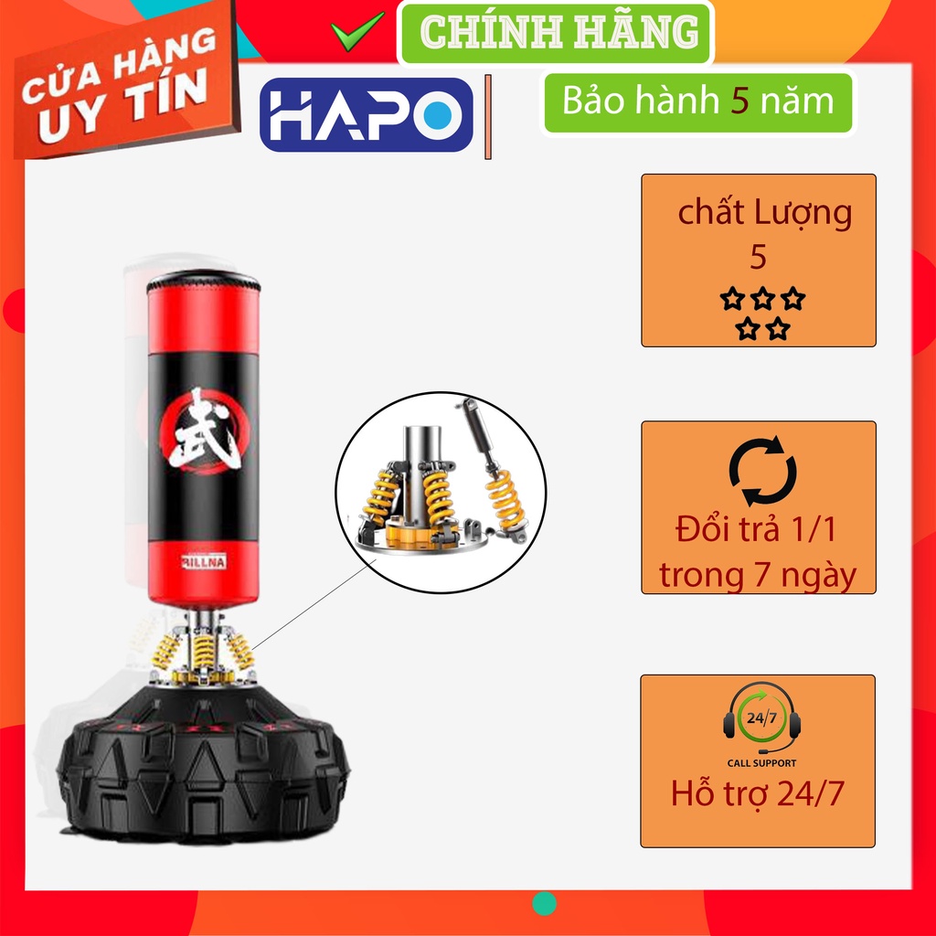 Trụ đấm bốc, boxing dụng cụ tập gym tại nhà, tăng độ linh hoạt phản xạ và sức bền