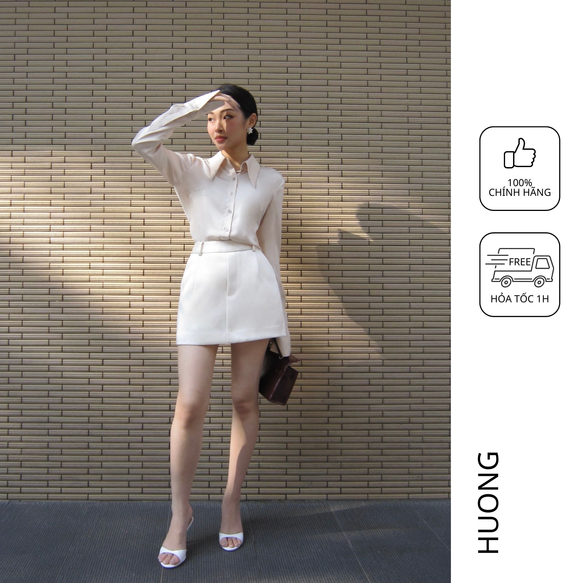 Áo sơ mi Nalani Silk Blouse HUONG BOUTIQUE HBSM1116