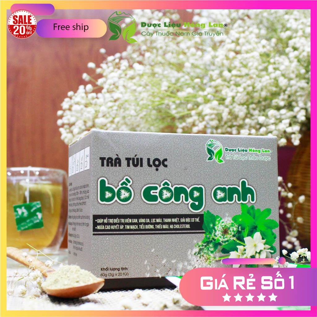 Trà Túi Lọc Bồ Công Anh 60g (20gói x 3g) Công Ty TNHH Dược Liệu Hồng Lan