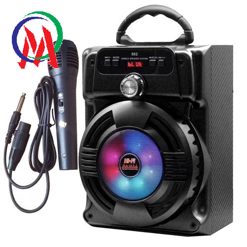 [HCM]Loa Bluetooth hát karaoke JHW 801 - 802 tặng mic có dây