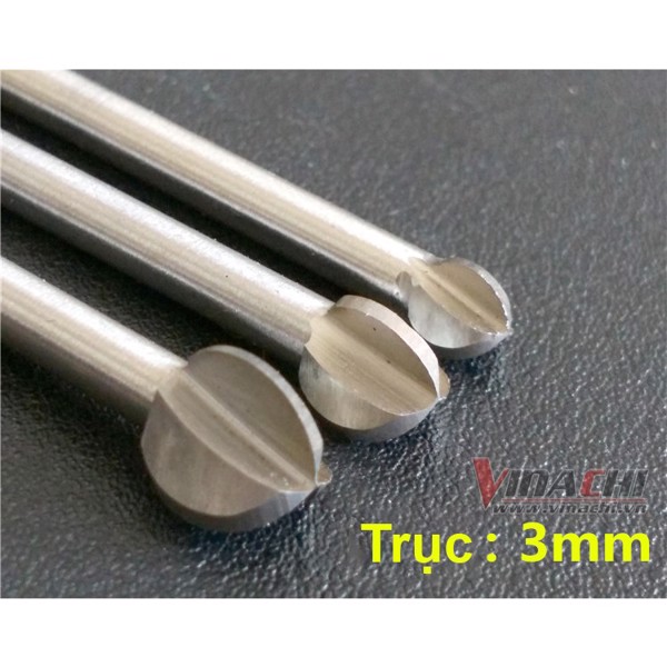 Mũi Phá Gỗ Quả Đào cốt nhỏ 3-4mm đầu phá 3-10mmmm - Mũi Cắt Tỉa Gỗ Đầu Tròn Vinachi Chuyên Dùng Trong Cắt Tỉa, Điêu Khắc Gỗ Mỹ Nghệ Được Dùng Bằng Máy Cầm Tay