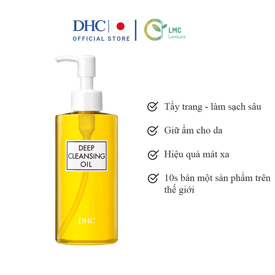 Dầu tẩy trang nhẹ dịu làm sạch sâu cho mọi loại da DHC Olive Deep Cleansing Oil