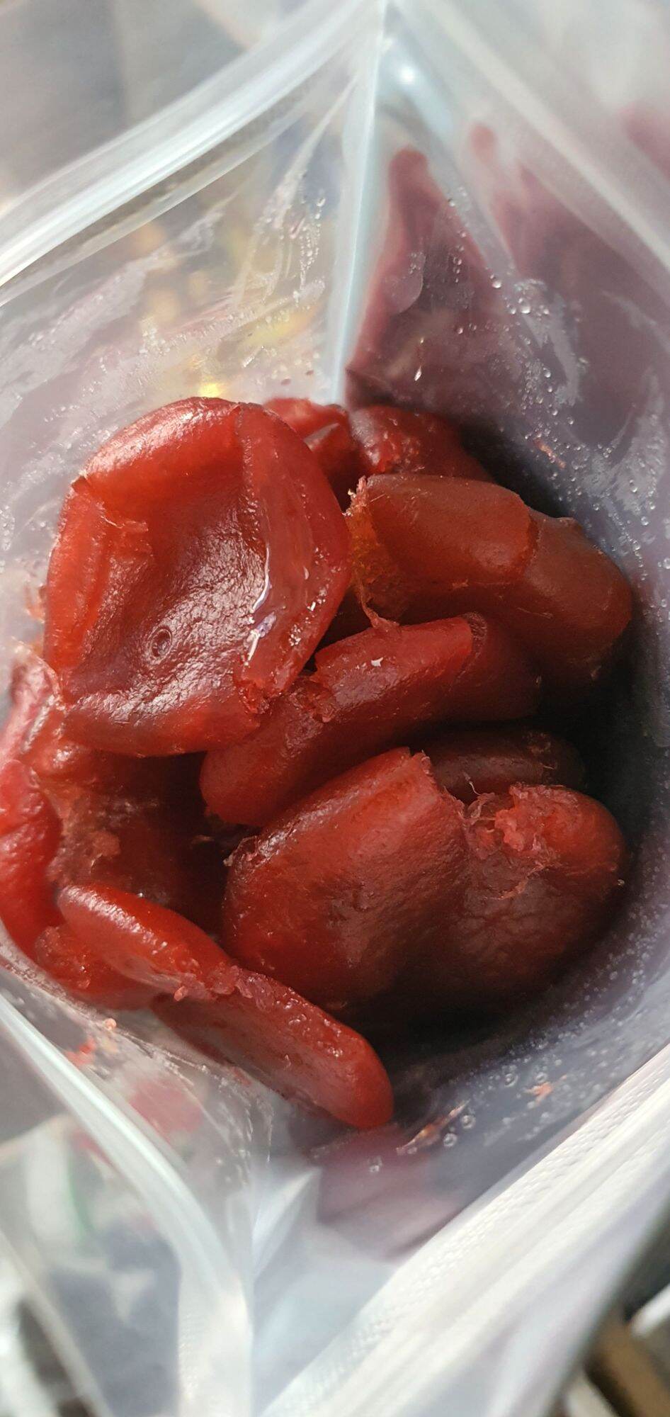 mứt chanh đỏ dùng làm nguyên liệu nhân bánh trung thu .- date mới