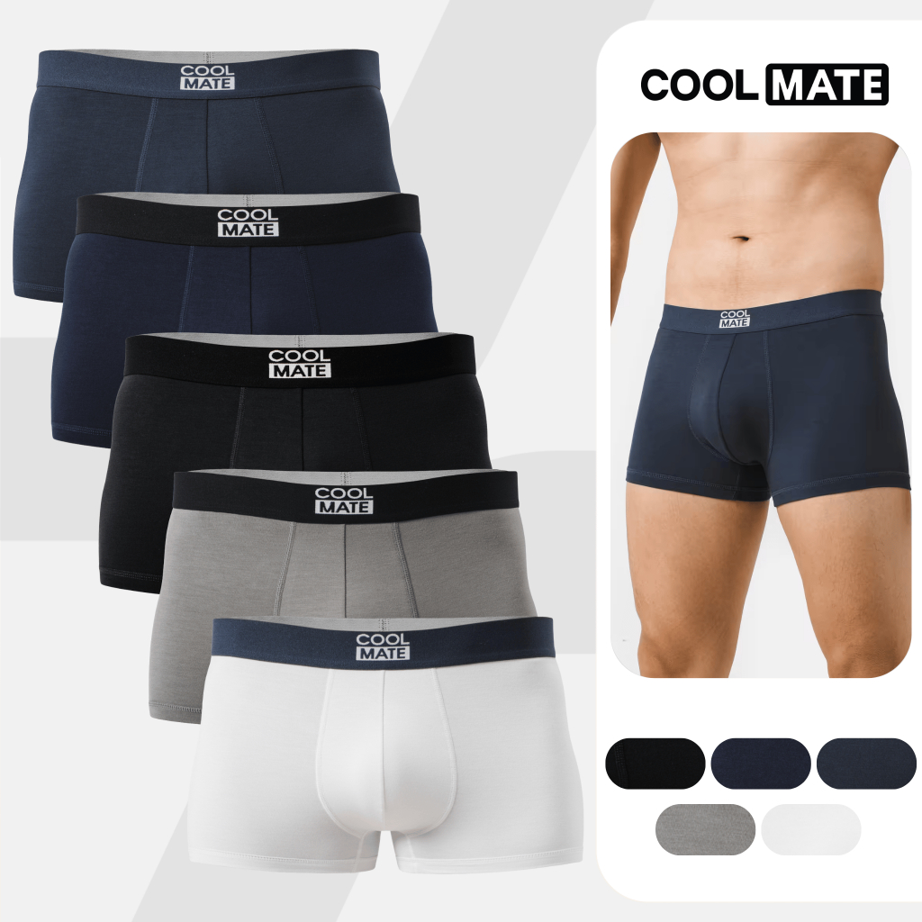 Combo 5 sịp nam trunk bamboo kháng khuẩn - Coolmate