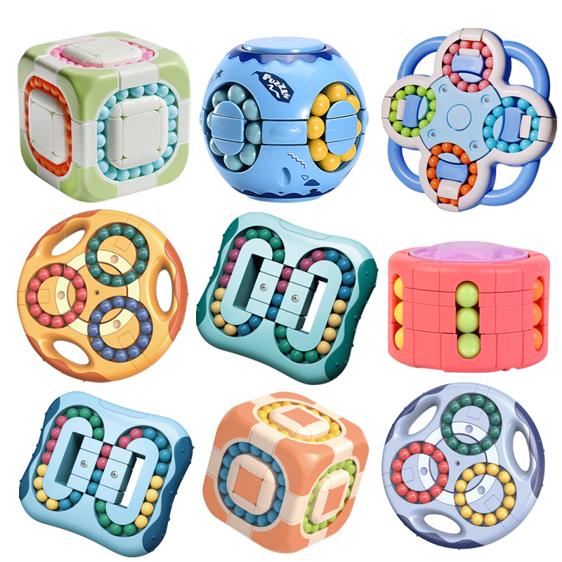 Quả Bóng Hạt Magic Cube Cho Trẻ Em Phát Triển Trí Thông Minh Đầu Ngón Tay Con Quay Hồi Chuyển Đĩa Ma Thuật Đào Tạo Tư Duy Giải Nén Đồ Chơi