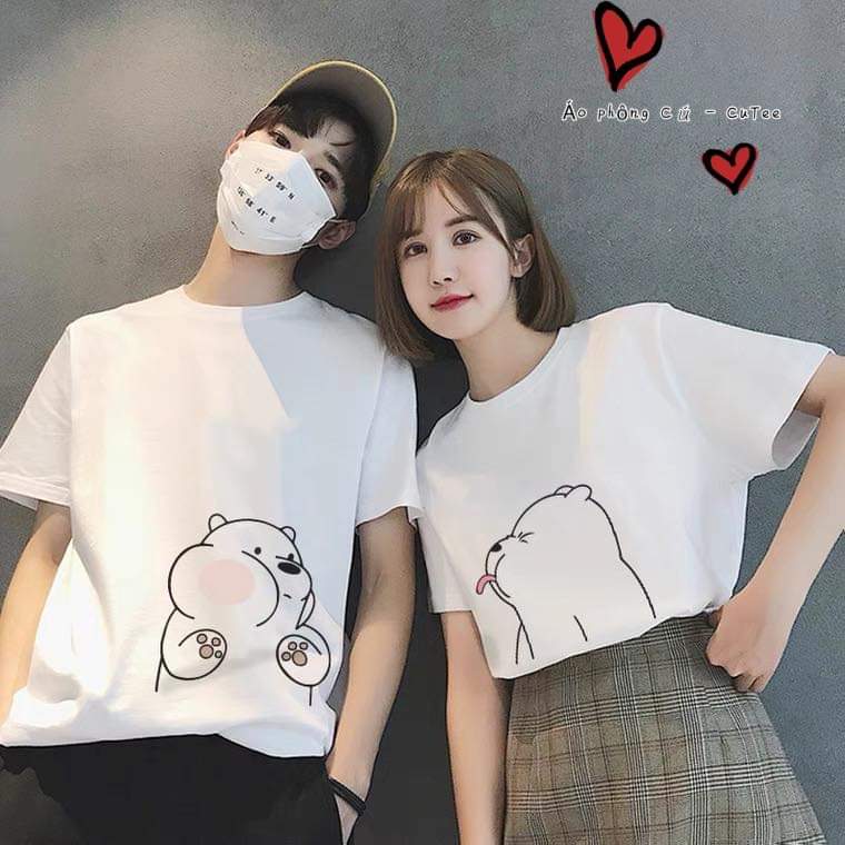 Áo đôi, set áo đôi in các hình cute ngộ nghĩnh