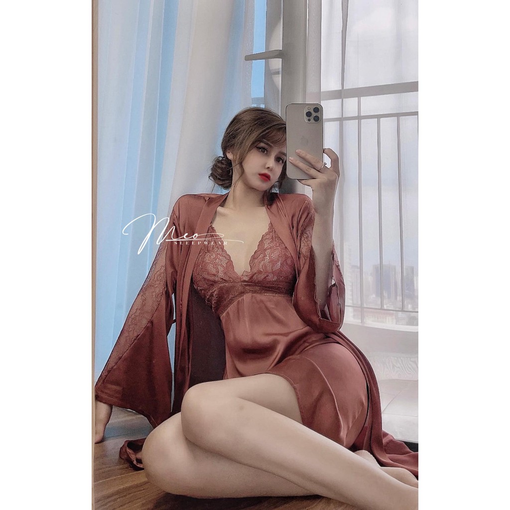 (M15) [ Hàng đẹp ] Váy ngủ hai dây sexy lụa cao cấp Đầm mặc nhà gợi cảm quyến rũ ( cherishvayngu )