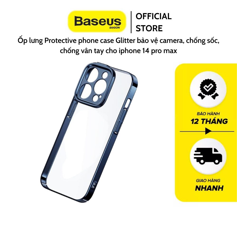 Ốp lưng Protective phone case Glitter bảo vệ camera, chống sốc, chống vân tay cho iphone 14 pro max