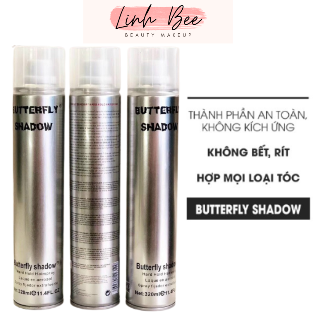 Hcm-keo xịt tóc butterfly - keo sịt tóc 600ml -gel xịt tạo kiểu shadow hard hold hairspray