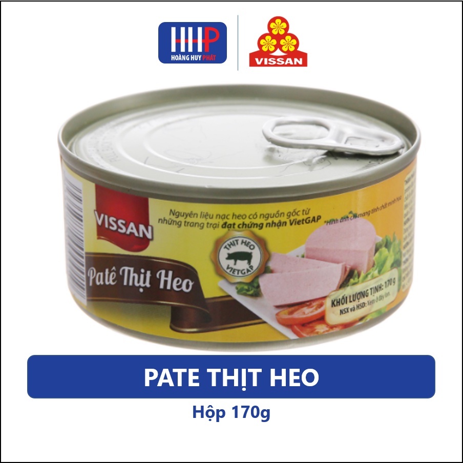 Date mới nhất 2024 - pate thịt heo vissan hộp 170g