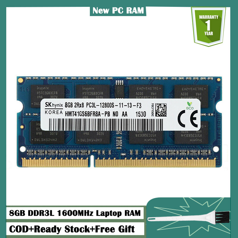 Hynix ddr3l sdram 8 gb ddr3 bộ nhớ ram pc3l-12800s 8 gb 1600 mhz 1.35v 204-pin 2rx8 so-dimm máy tính xách tay ddr3 8 gb mô-đun cho máy tính xách tay bộ nhớ