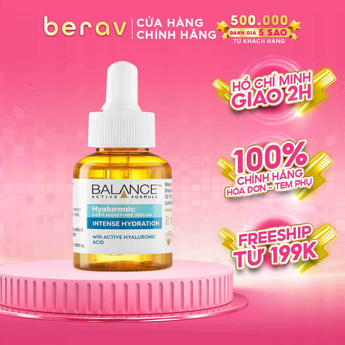 Serum Cấp Nước Dưỡng Ẩm Balance HA Active Formula Hyaluronic Deep Moisturizing 30ml