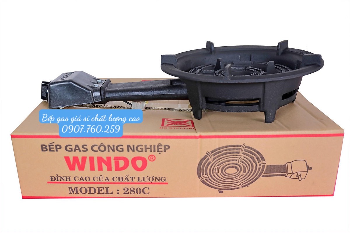 Bếp gas công nghiệp hầm windo model 280c nhiều vòng lửa - hàng chính hãng
