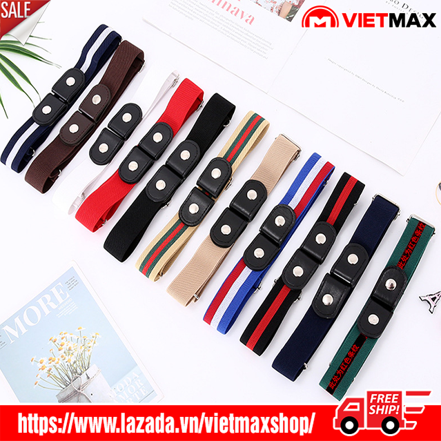 Thắt lưng nhiều màu sắc nam nữ chun kẹp cố định 2 bên - thắt lưng giá rẻ cho bạn
