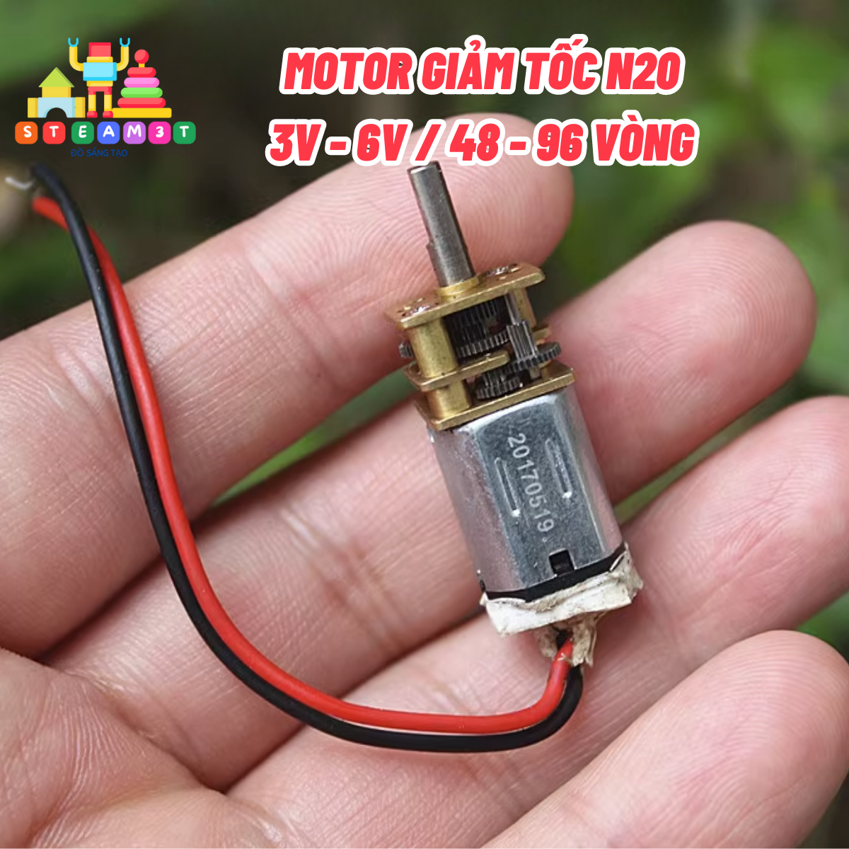 Motor giảm tốc n20 3v 6v tốc độ 48 - 96rpm - lk0055