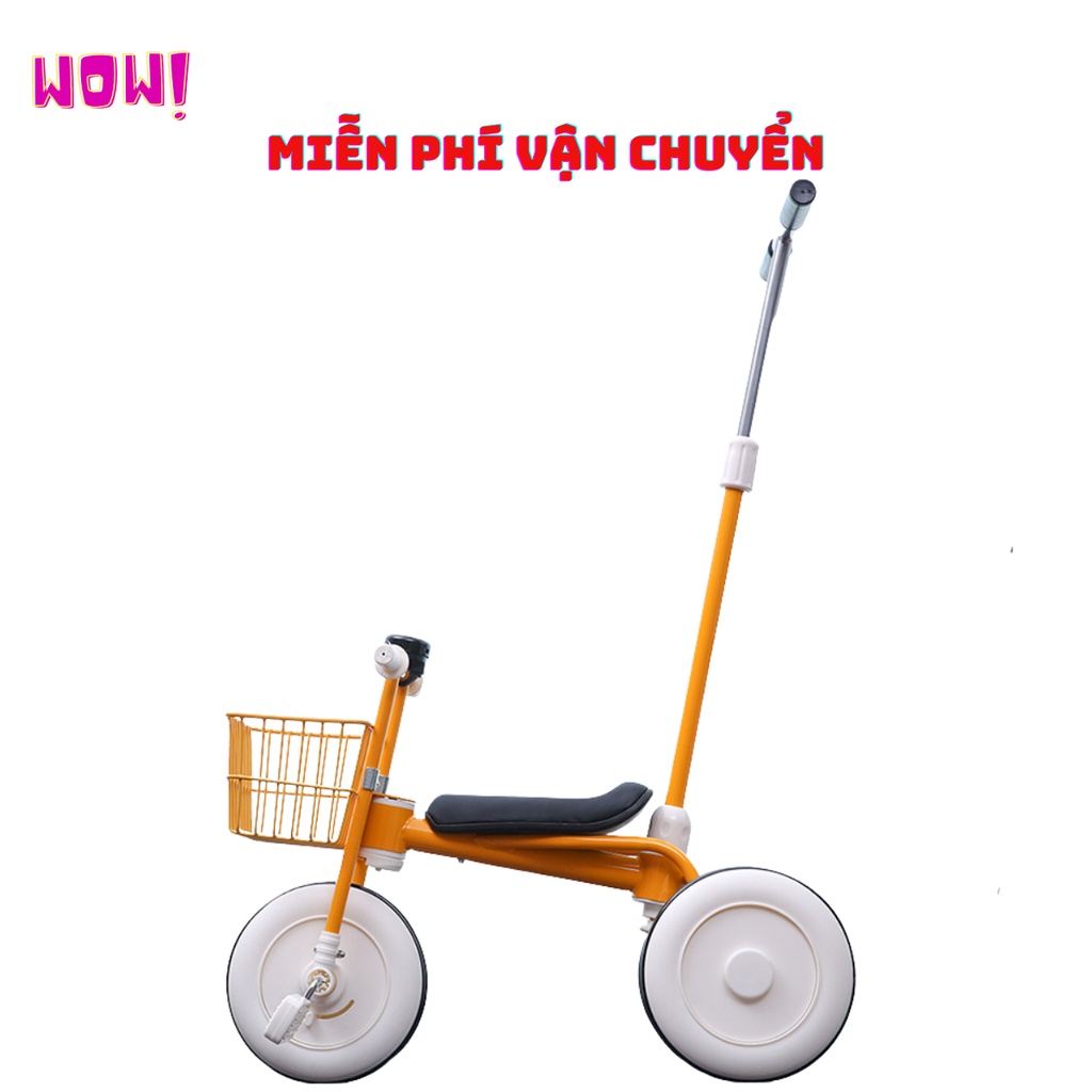 Xe đạp ba bánh kiêm xe chòi chân, xe đẩy cho bé phù hợp cho bé 1-6 tuổi