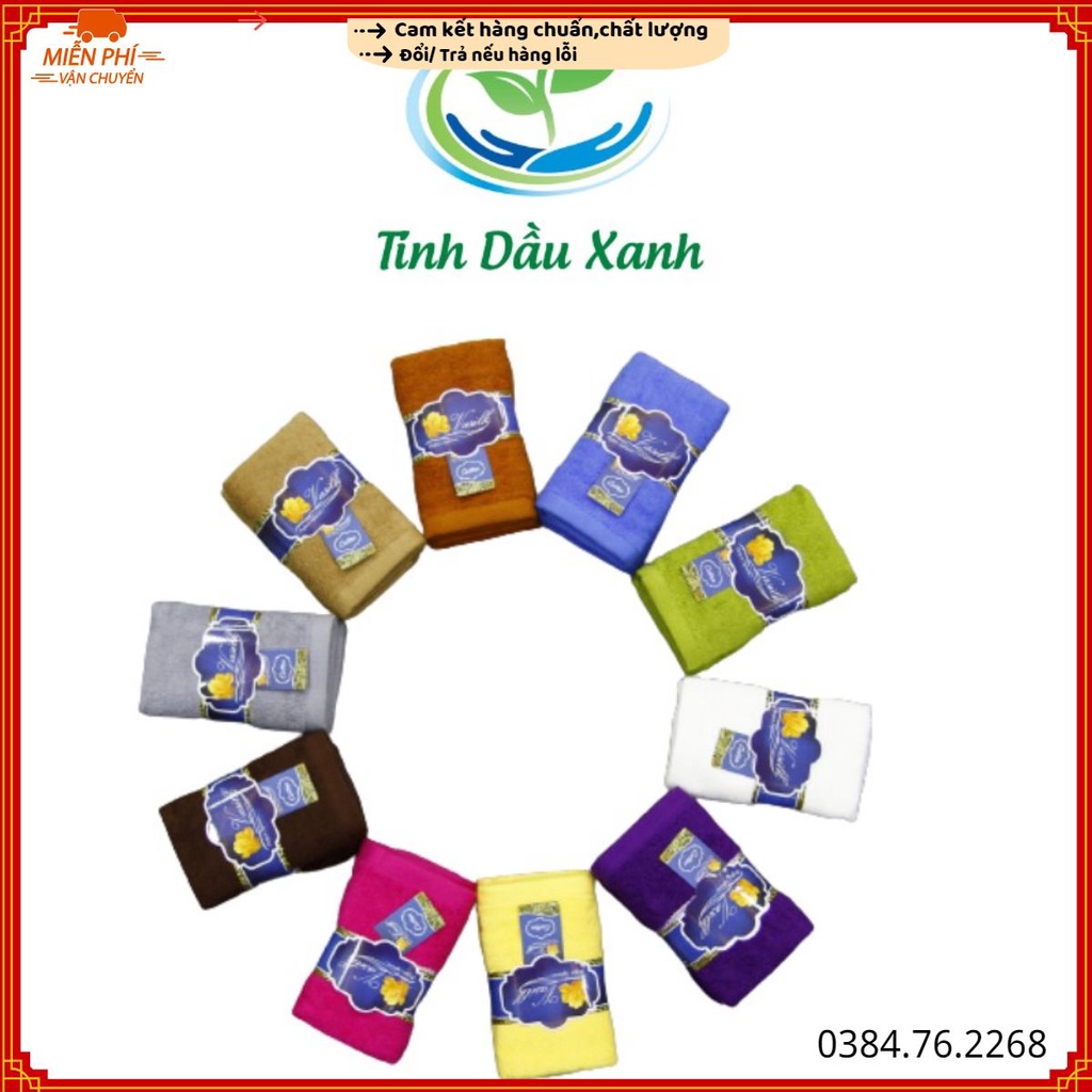 Khăn cuốn tóc Tinh Dầu Xanh giúp cuốn tóc lúc gội đầu 100% cotton mềm mịn siêu thấm cho spa và salon tóc