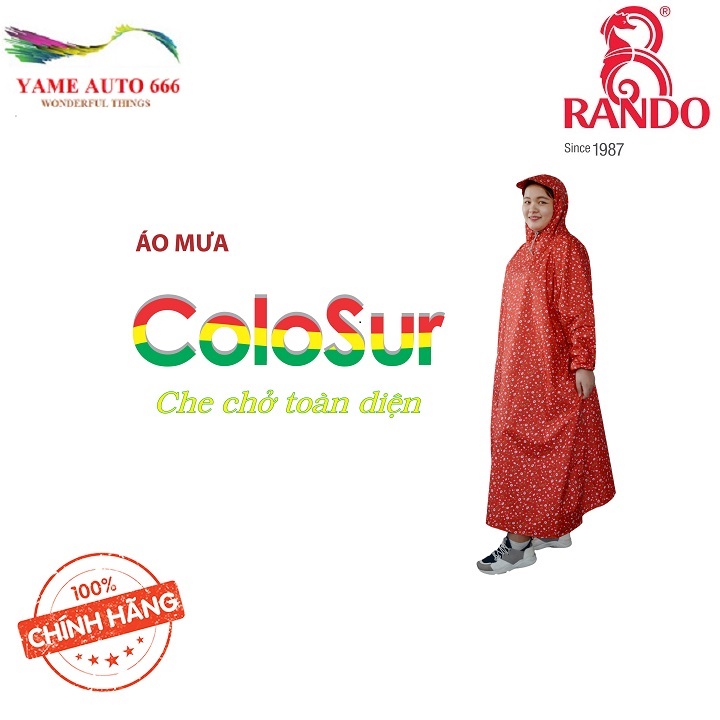 Áo mưa Rando Colosur – Che chở toàn diện cho người thân yêu của bạn