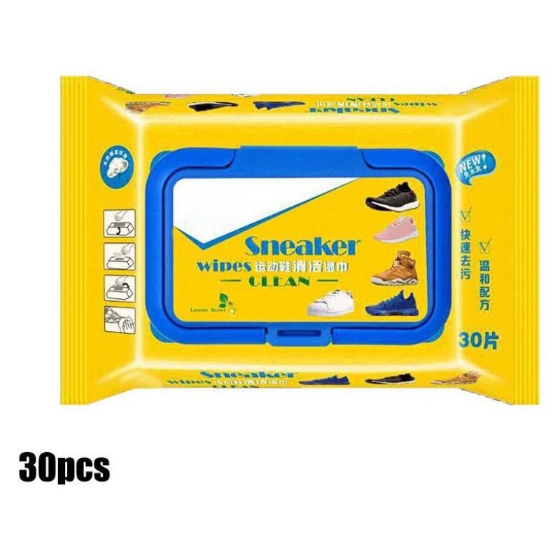 Gói 30 khăn ướt lau giày sneaker siêu sạch - khăn lau giày lau túi sách cực trắng sáng sau 1 lần sử