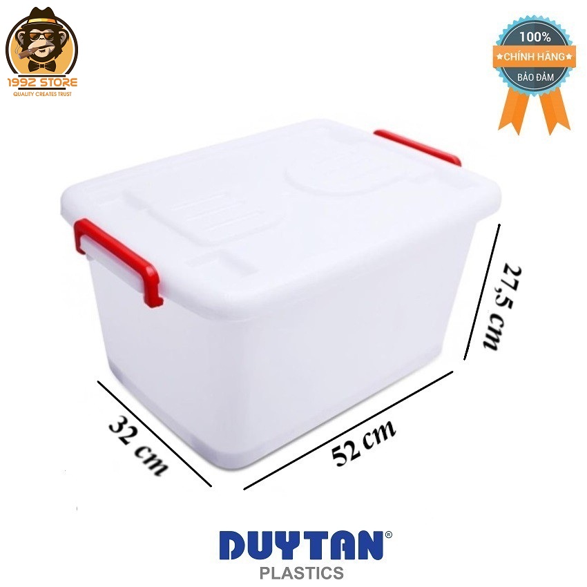 Combo 2 Thùng Nhựa Duy Tân Có Bánh Xe 30L (52 x 32 x 27.5 cm) No.750 giúp bạn bảo quản đồ đạc sạch sẽ,gọn gàng