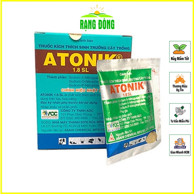 Thuốc kích thích nảy mầm, sinh trưởng cây trồng atonik 1.8 sl - hạt giống rạng đông
