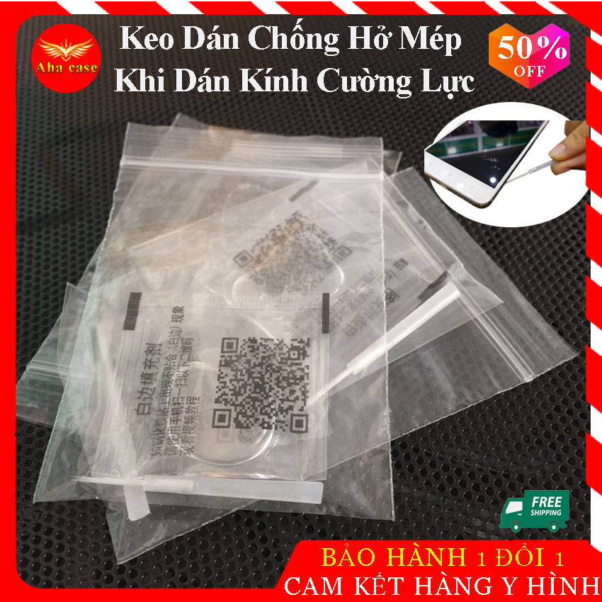 Keo dán chống hở mép, bọt khí khi dán kính cường lực cho điện thoại, máy tính bảng, tiện lợi, dầu chong ho mep, bot khi kèm chổi quét keo, Giá Sỉ.