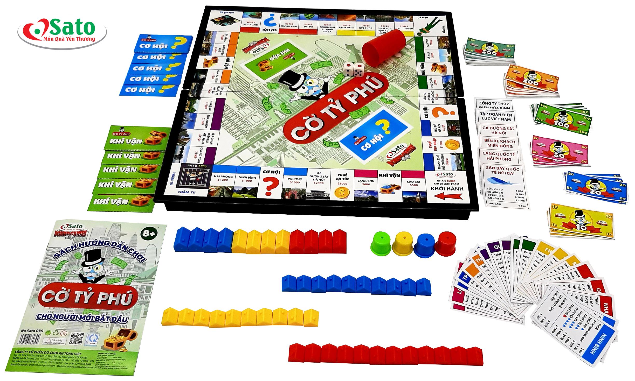 Đồ Chơi Trí Tuệ Sato Cờ Tỷ Phú Board Games Khám Phá Tư Duy Làm Giàu Của Bé